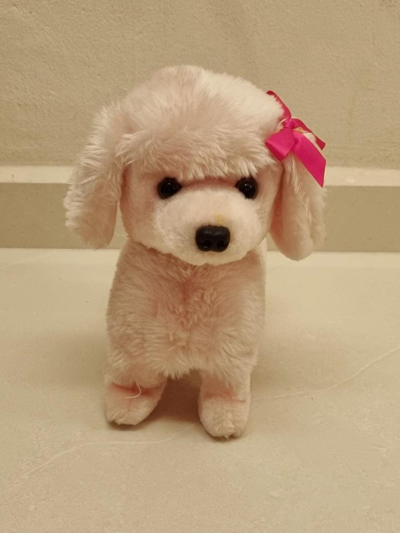 stuffed pink poodle dog toy