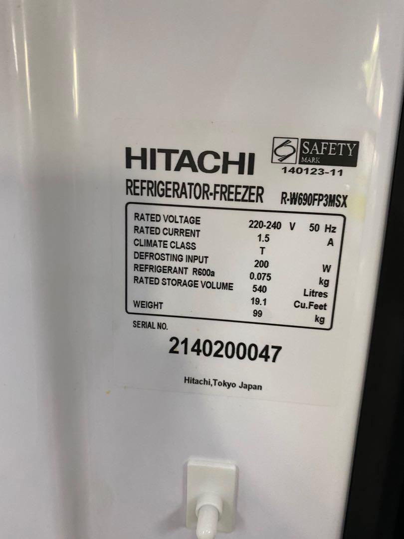 Hitachi 4Doors (Inverter x Dual Fan Cooling) Fridge, 540L, TV & Home