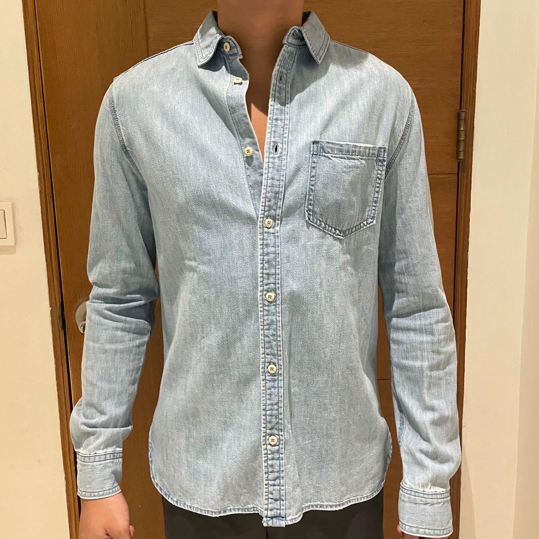 Denim polo outfit male discount