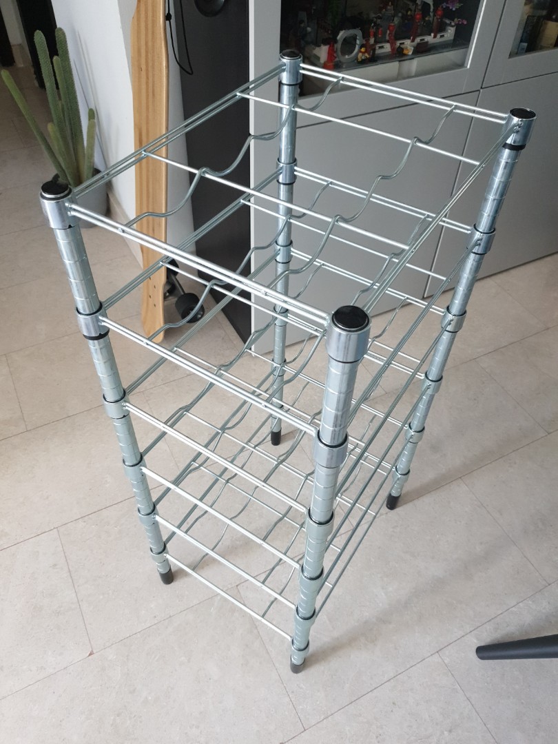 Ikea wine rack OMAR Furniture Home Living Furniture Shelves Cabinets Racks on Carousell