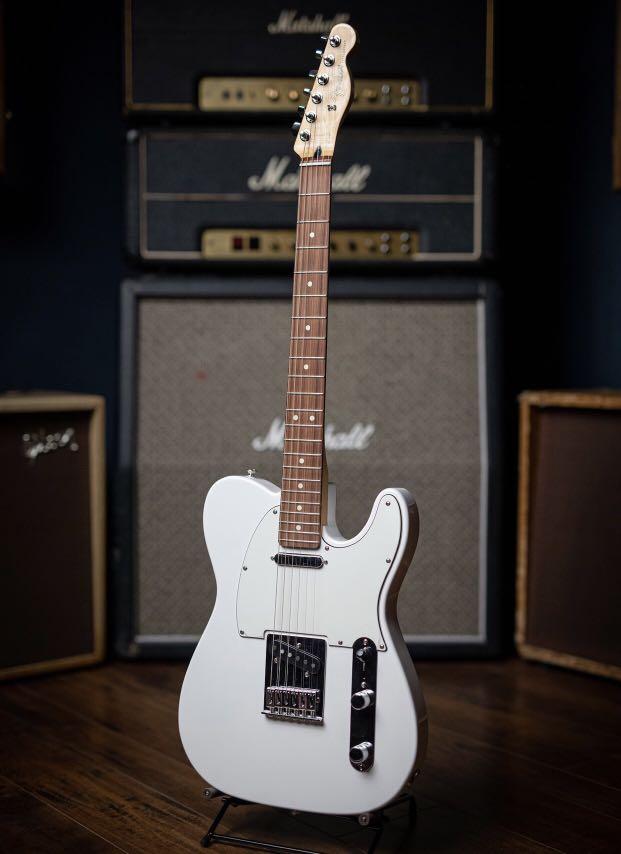 Fender player telecaster polar shop white pau ferro