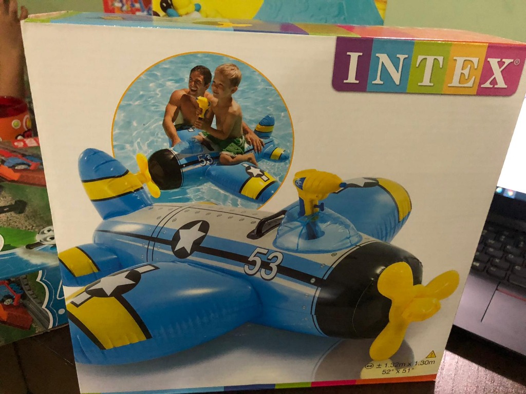 INTEX water gun plane ride on float, Hobbies & Toys, Toys & Games on