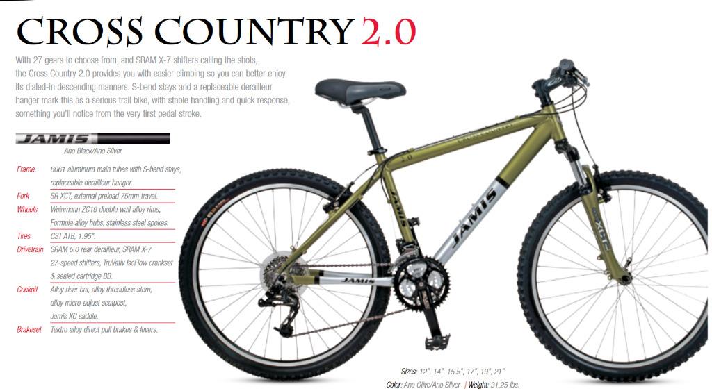 Jamis cross country 2.0 price 2025