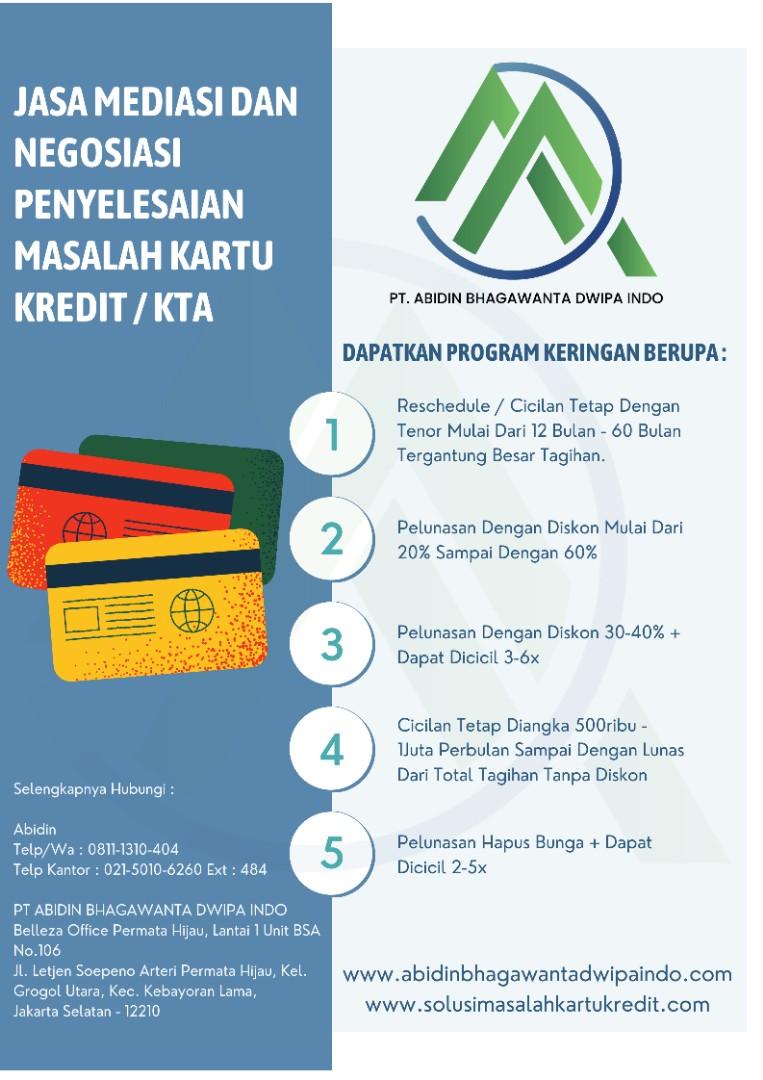 Jasa Tutup Kartu Kredit Dan KTA - PT Abidin Bhagawanta Dwipa Indo