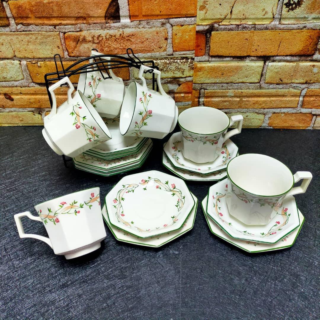 Johnson Brothers Eternal Beau Tea Trio Set of 6 Health