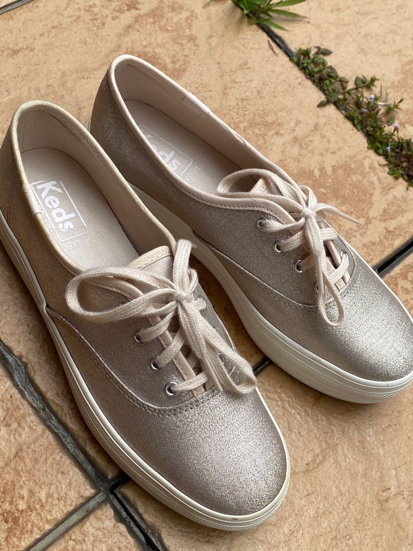 Keds Triple Lurex Champagne Sneakers