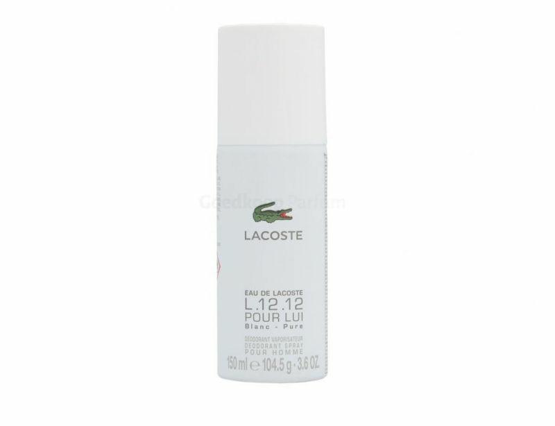LACOSTE L.12.12 BLANC Pour Homme Deodorant Spray 150 ML, Beauty & Personal Care, Fragrance & Deodorants Carousell