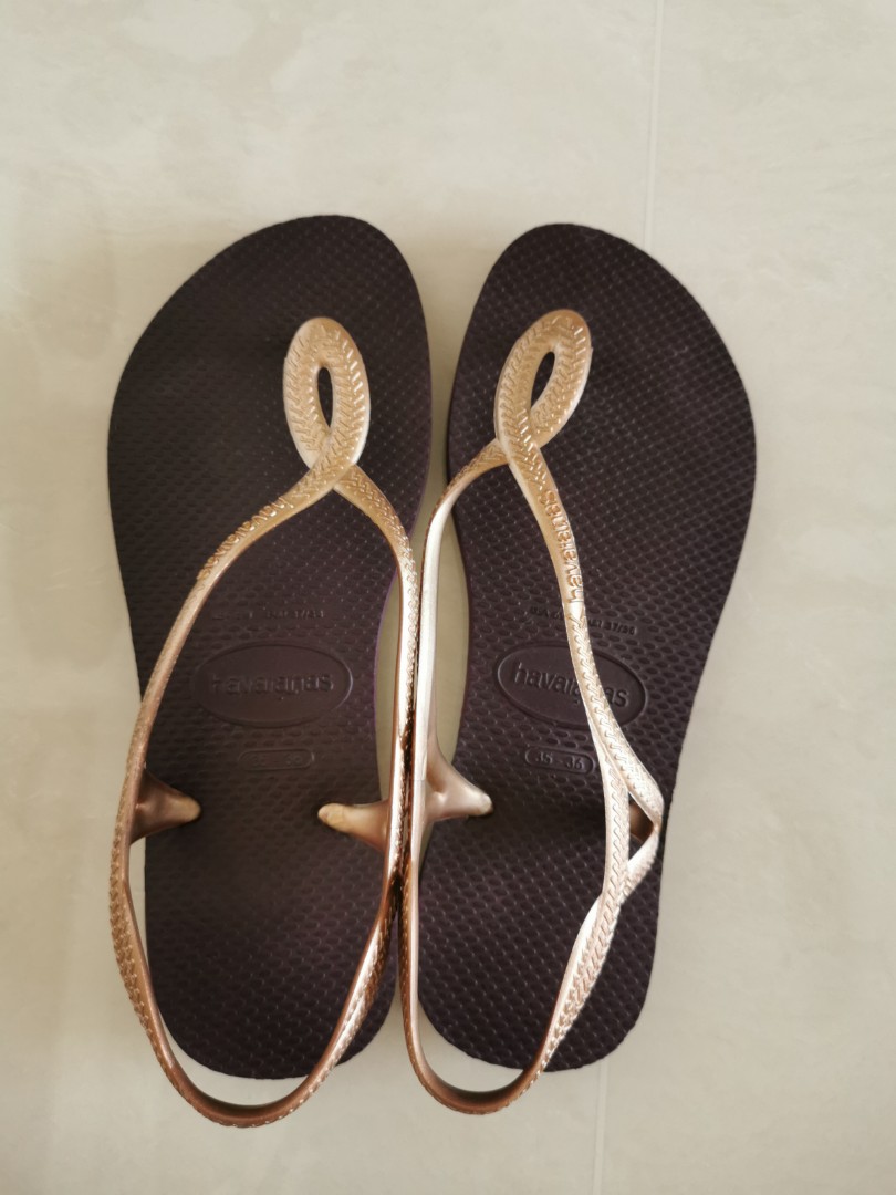 BNWOT 35 36 Aubergine Havaianas Luna Sandals