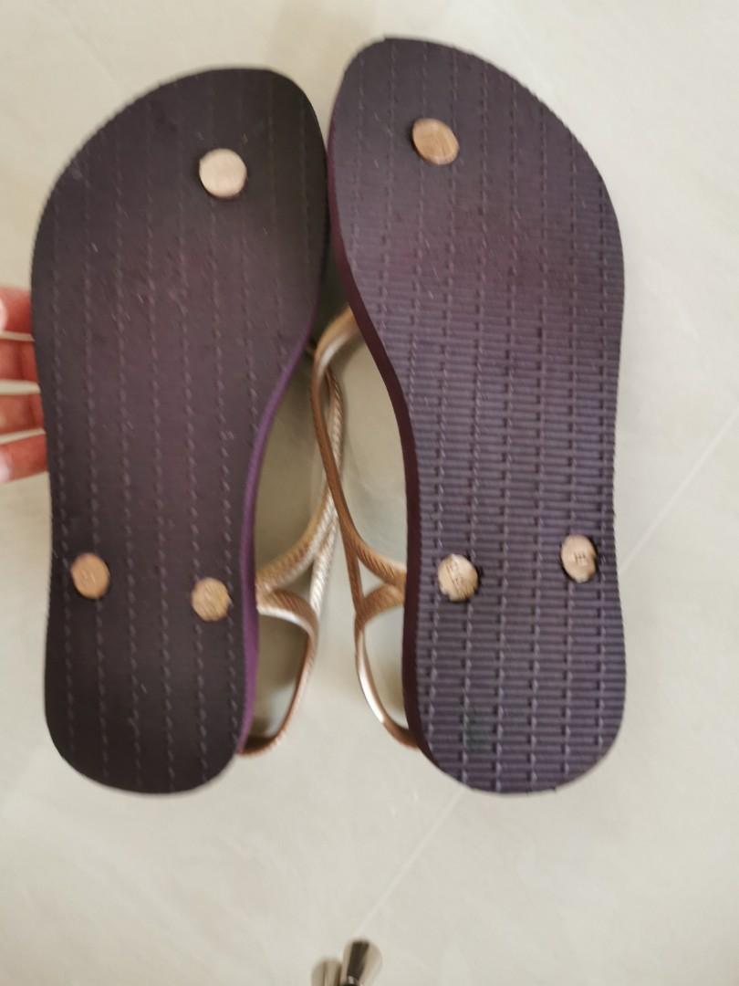 BNWOT 35 36 Aubergine Havaianas Luna Sandals Women s Fashion Footwear Sandals on Carousell