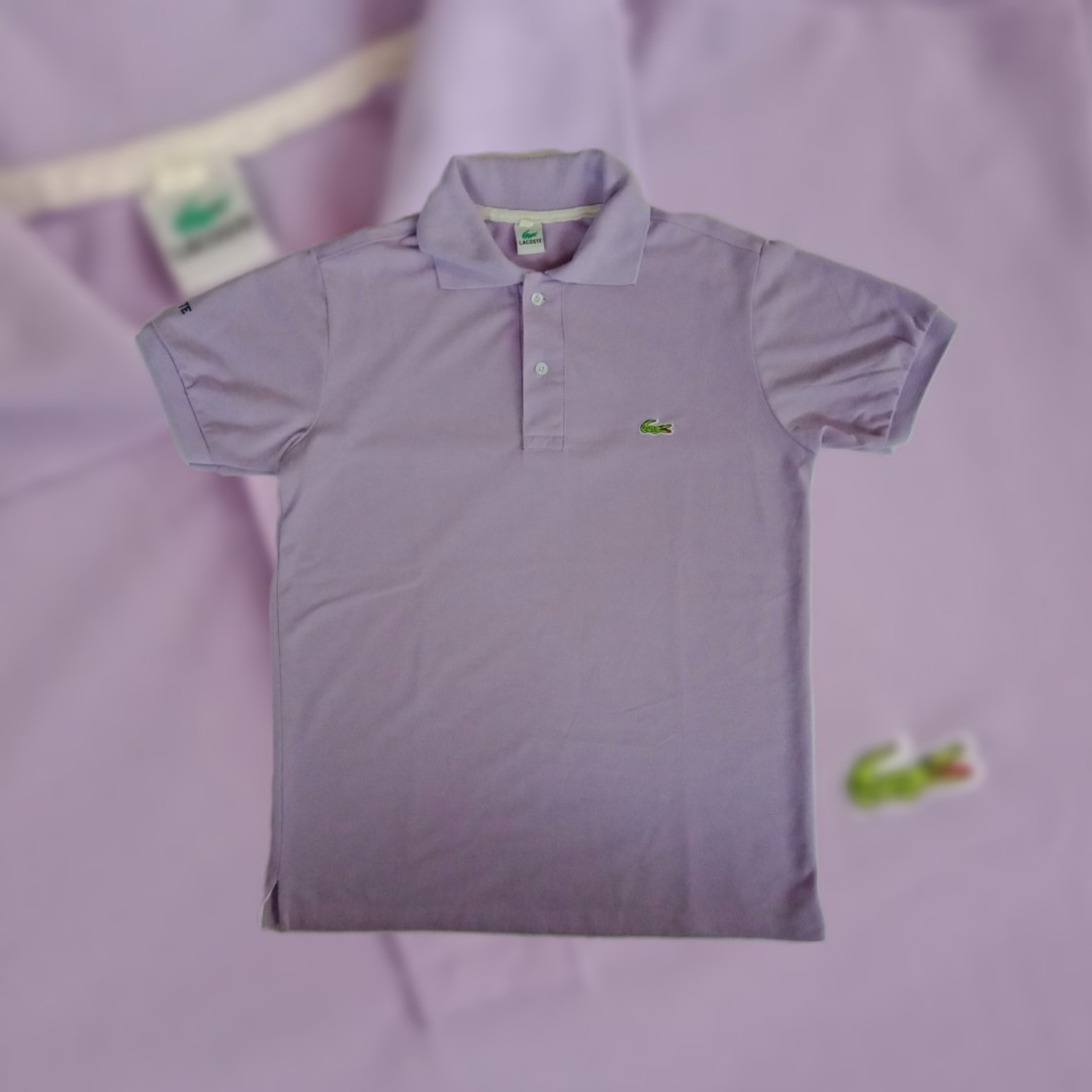 Lilac Lacoste Polo shirt, Men's Fashion 