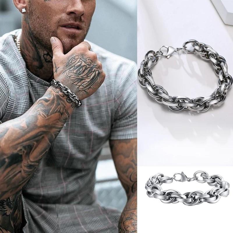 Gents silver sales bracelet design