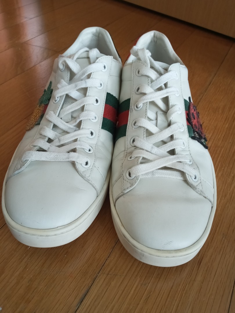 MEN S GUCCI PINEAPPLE AND LADYBUG EMBROIDERED SNEAKER SHOES SIZE