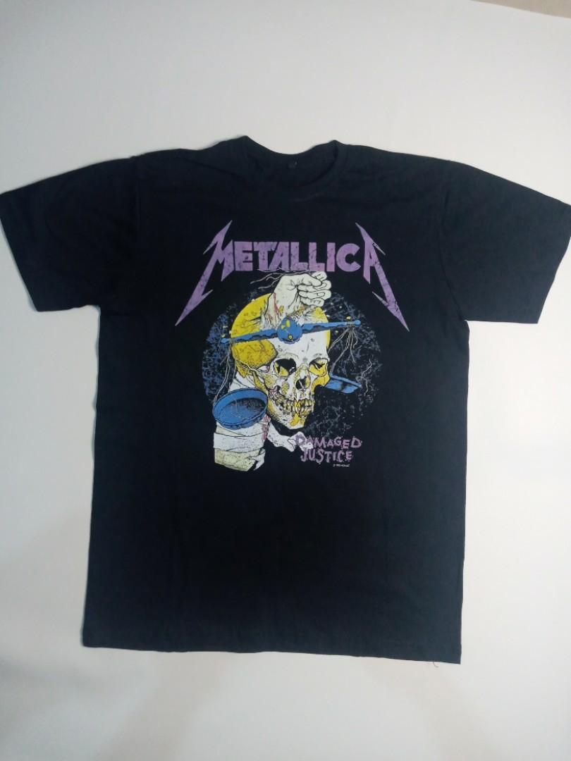 KAOS BAND METALLICA DAMAGED JUSTICE TOUR LOGO