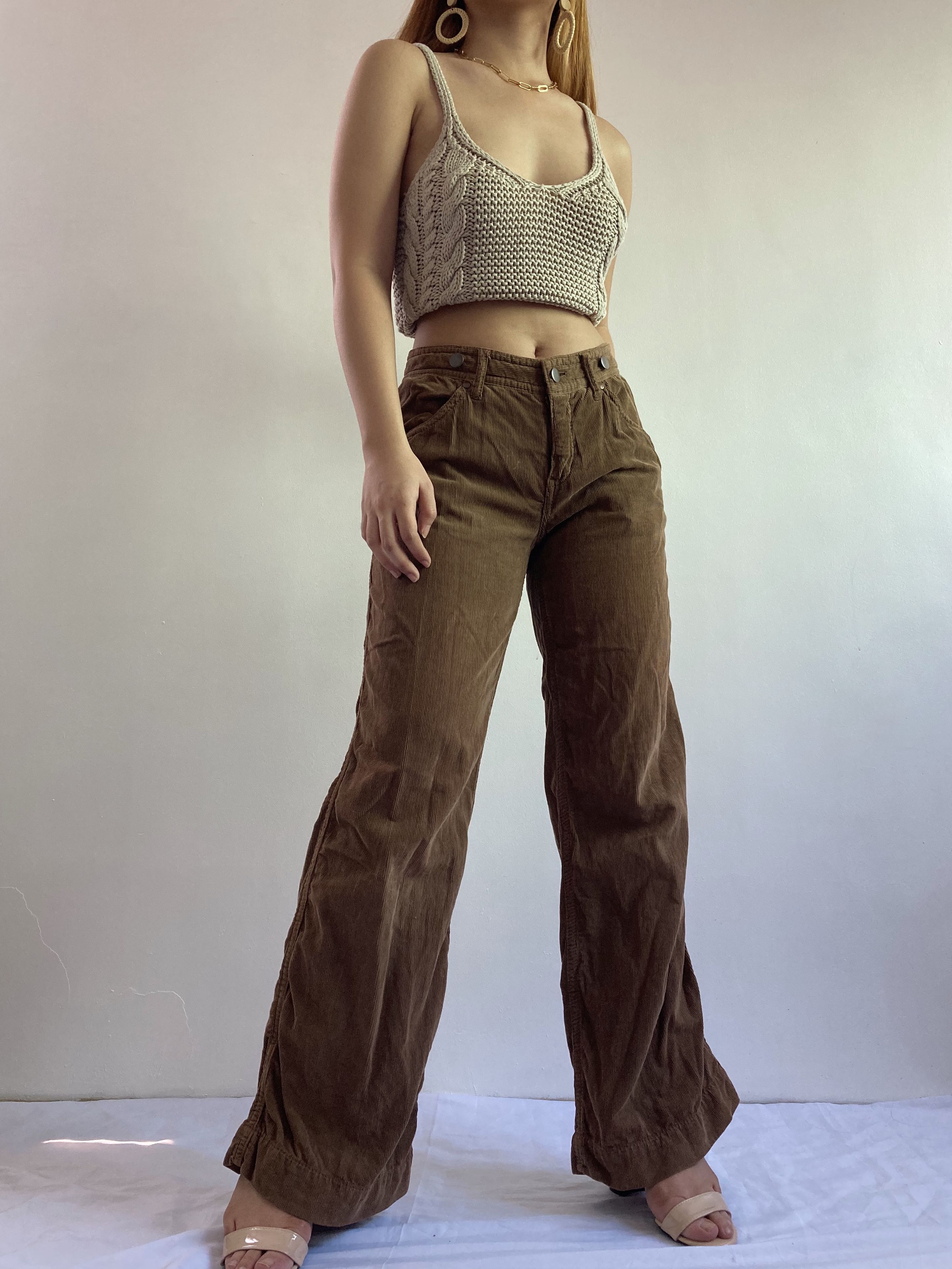 mid rise corduroy pants, Women's Fashion, Bottoms, Other Bottoms on  Carousell