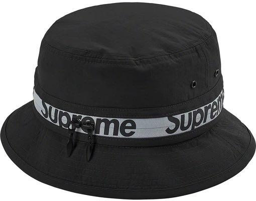 M L Supreme SS21 Reflective Zip Crusher Hat Black Men s Fashion Watches Accessories Caps Hats on Carousell