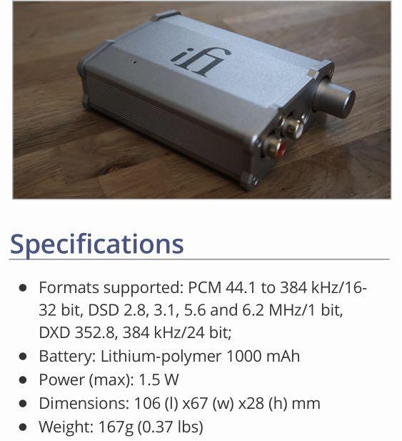 Nano IDSD LE by iFI portable DAC, Audio, Portable Audio ...
