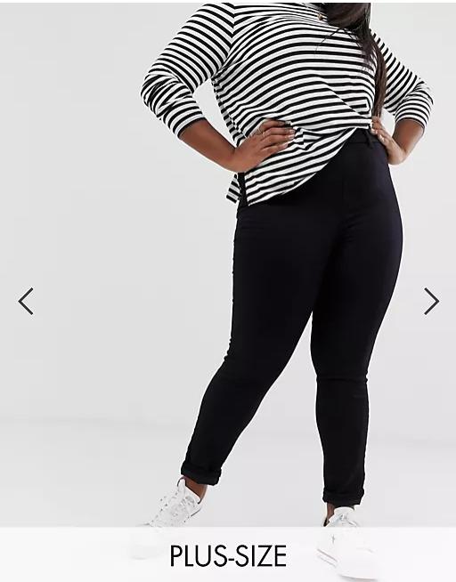 Black jeggings with pockets plus size clearance