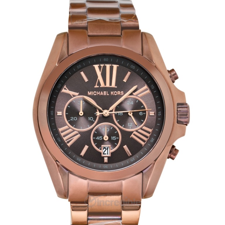 NEW Michael Kors Oversized Bradshaw Chronograph Sable Dial Watch