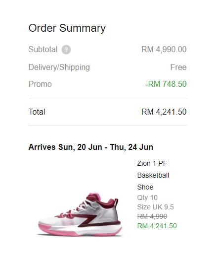 Nike shipping promo code clearance