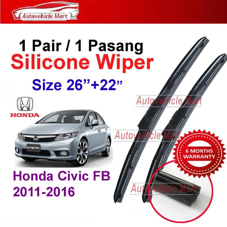 Honda civic 2011 shop windshield wiper size