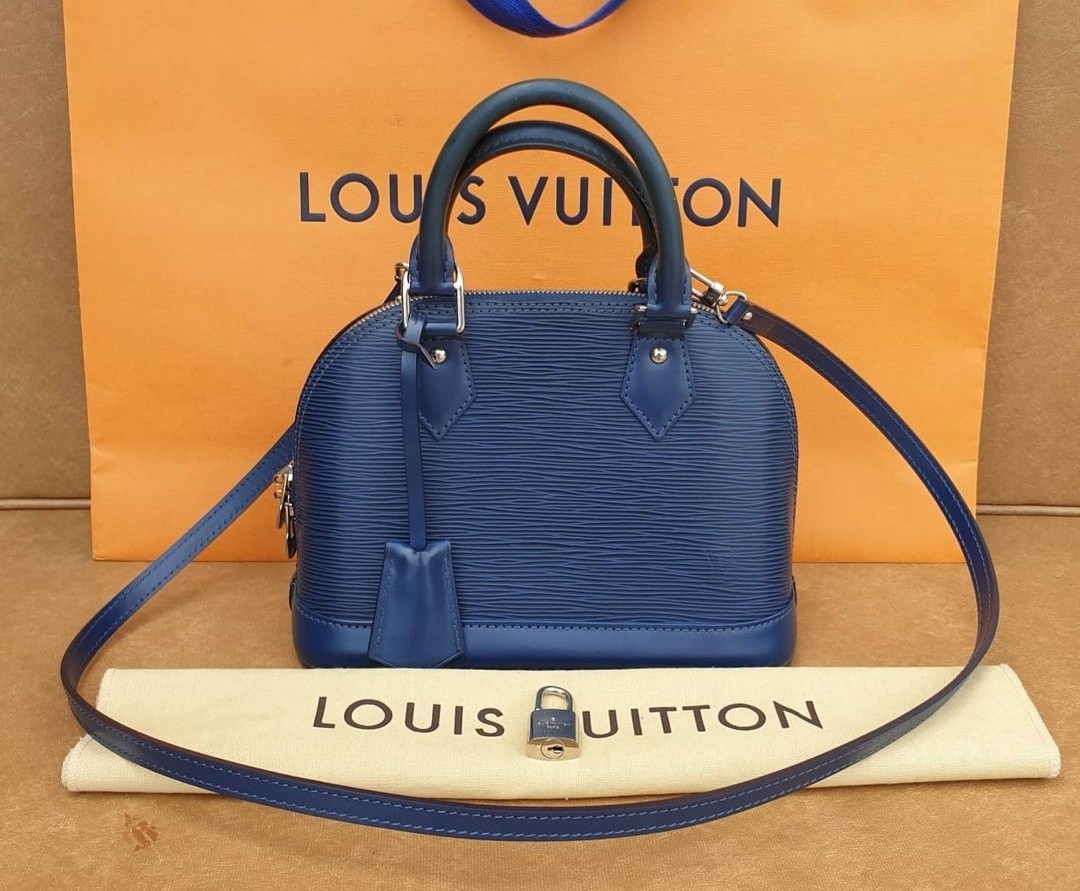 Original Louis Vuitton Alma BB Epi Indigo, Luxury, Bags & Wallets on  Carousell