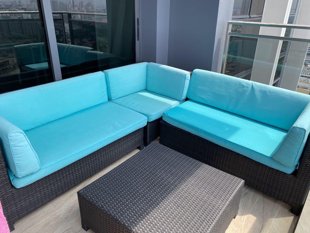 Outdoor lounge set, Furniture & Home Living, Furniture, Sofas on Carousell