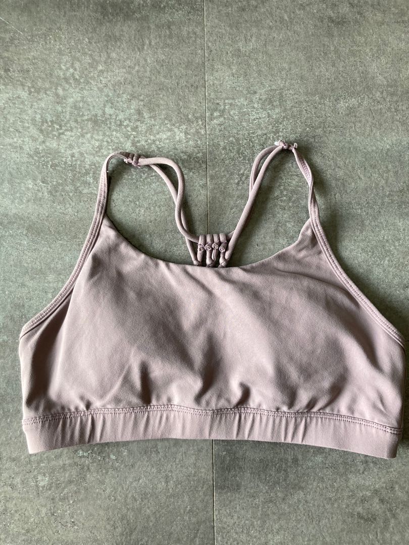 Solid Ribbed Knit Sports Bra