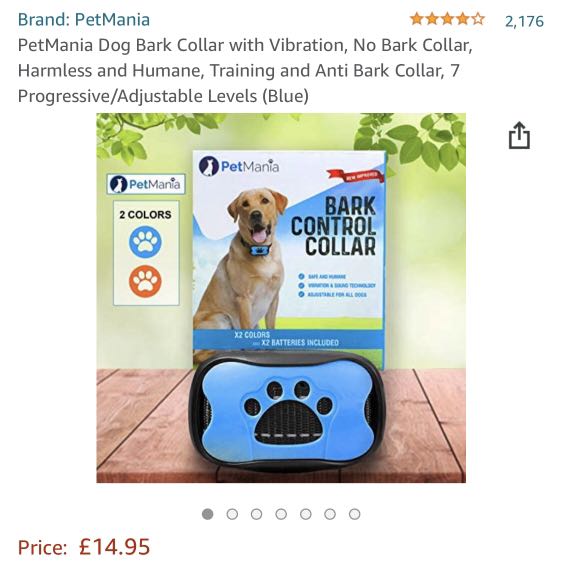 Petmania anti bark collar store