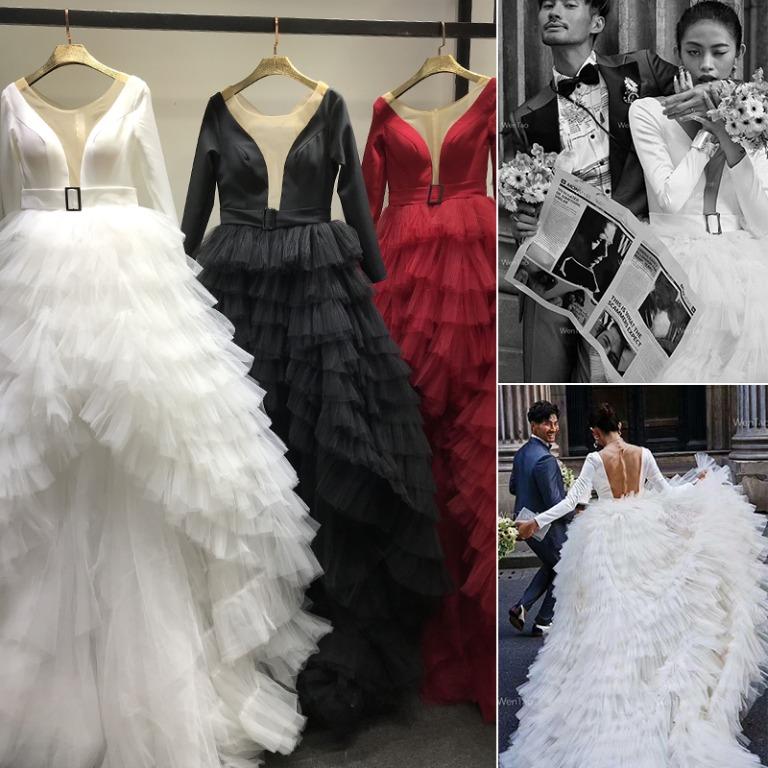 Red white and black dresses for weddings sales