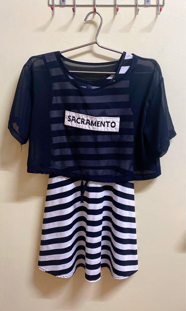 one piece crop top dress