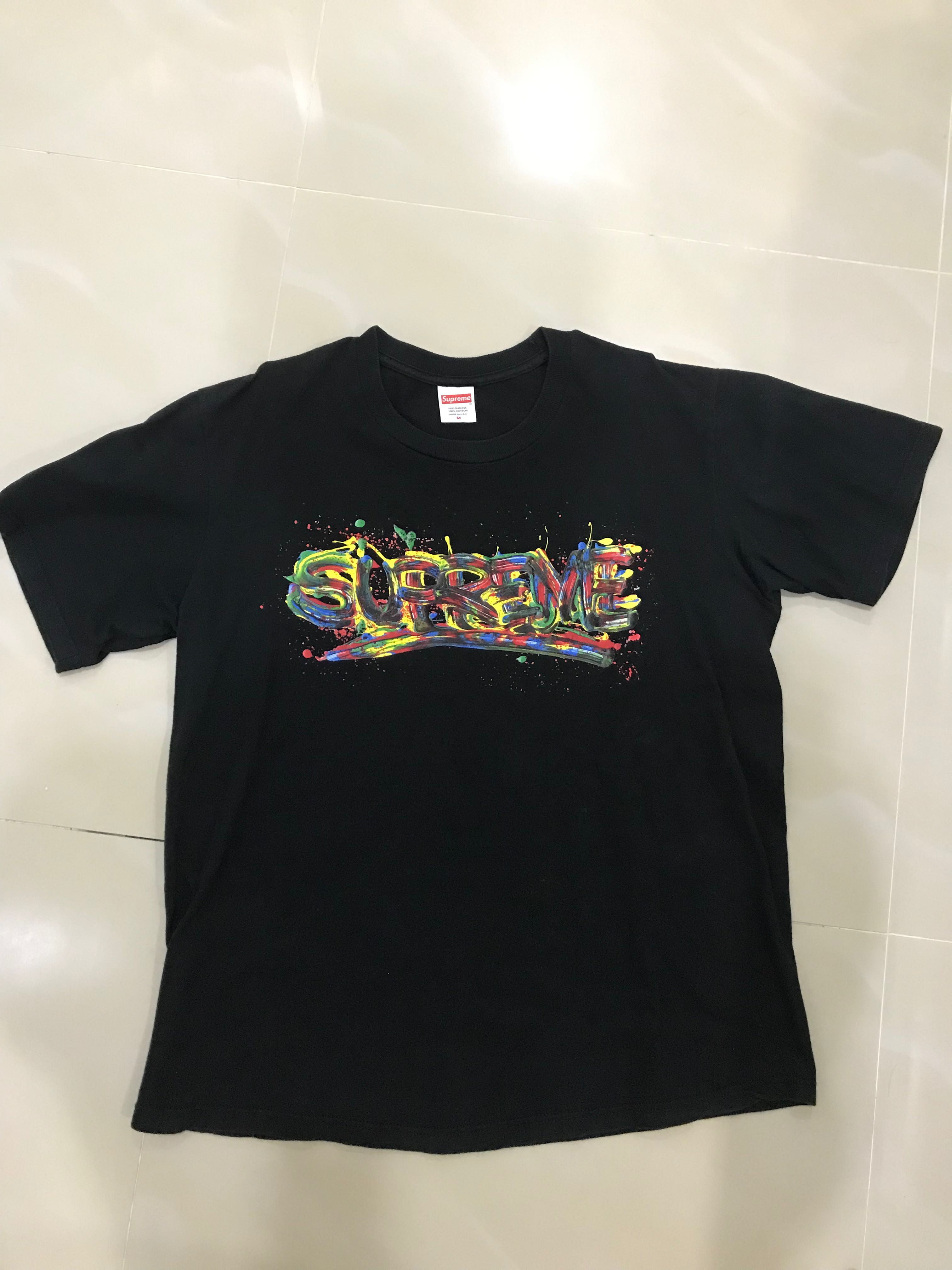 supreme paint logo tee