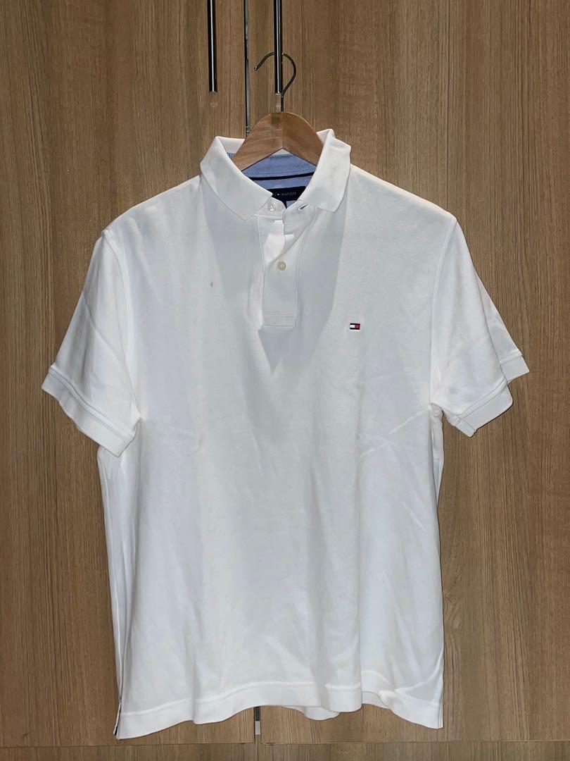 hilfiger white polo