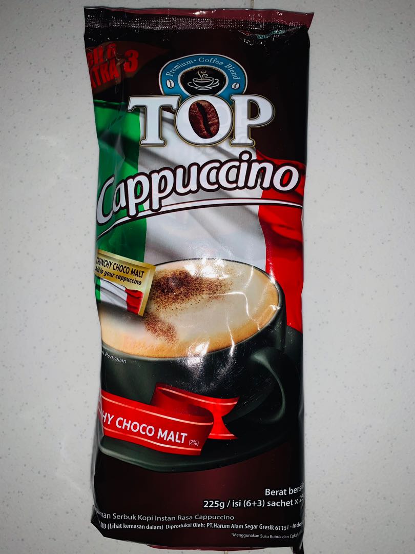Top Cappuccino Instant Coffee, Food & Drinks, Beverages on Carousell