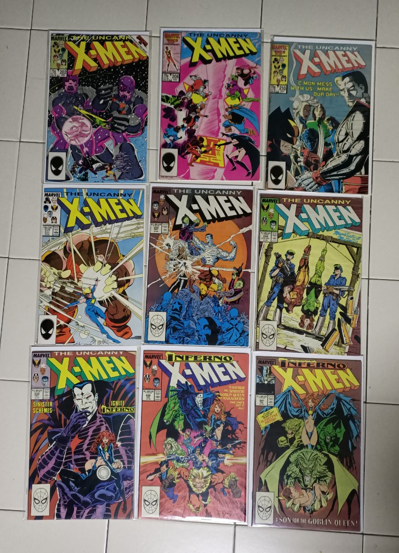 Uncanny X-Men lot issues between 202 - 250, Hobbies & Toys, Books ...