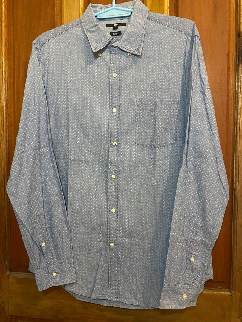 Uni Qlo slim fit long sleeve (Category: Tshirts & Polo Shirts ) located in Quezon City. Submitted by ec_rummage (Listing ID 1092723896, Image 1). Description: Original Uni Qlo long sleeve slim fit Size: Large Good condition Bought @ boutique .