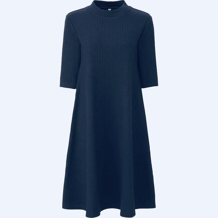 Uniqlo ribbed flare dress, Women's 
