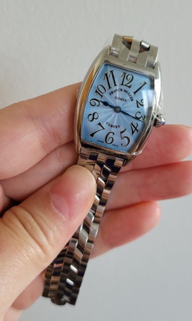 Used Preloved Franck Muller Watch Curvex Blue 1752QZ Luxury