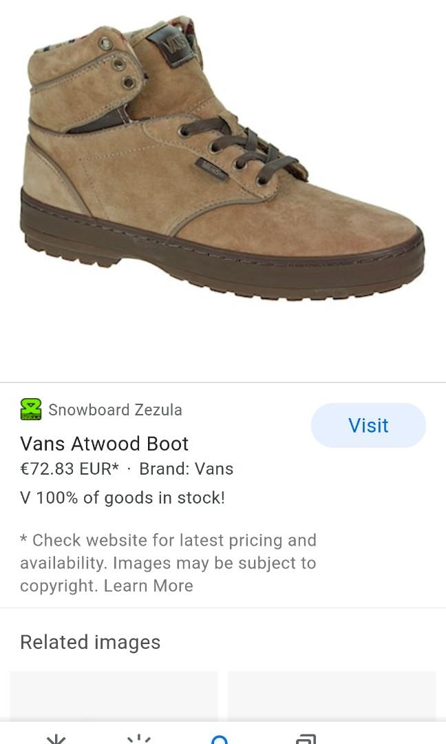 Vans atwood boot shop brown
