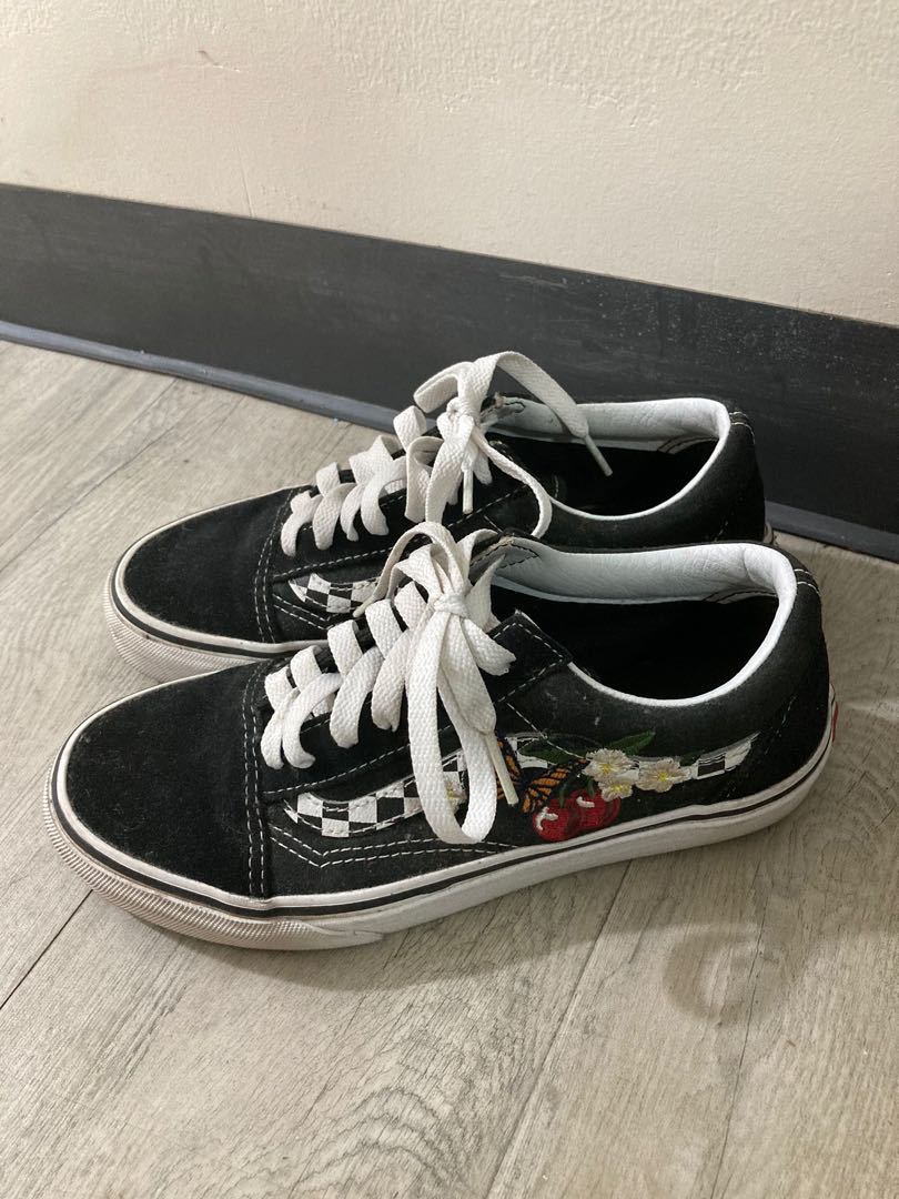 vans floral checker
