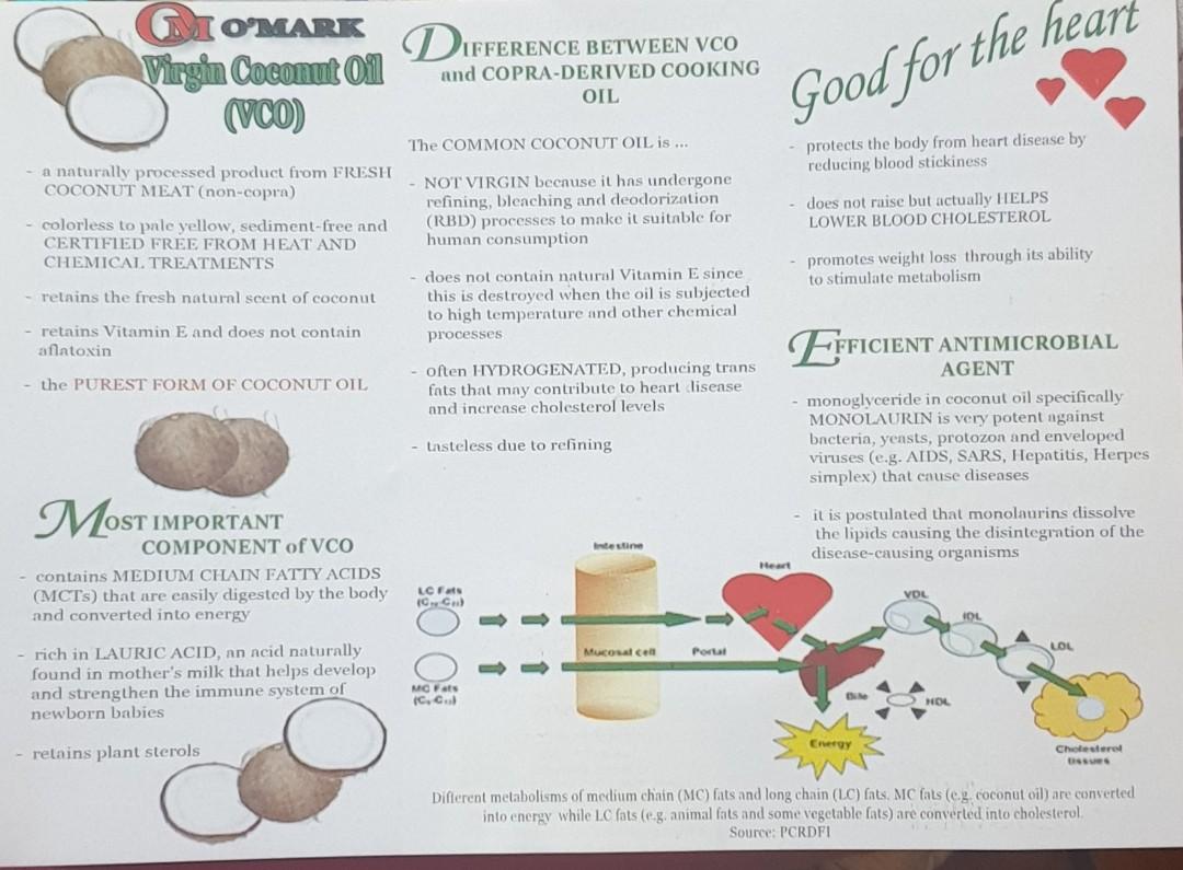 VCO - Virgin Coconut Oil (Category: Other Food & Drinks) located in San Pedro. Submitted by christina0530 (Listing ID 1092740592, Image 3). Description: Virgin Coconut Oil from UPLB direct from UPLB Collage, Laguna Good for the heart Helps strenghten immune system Improves digestion Helps control diabetes.
