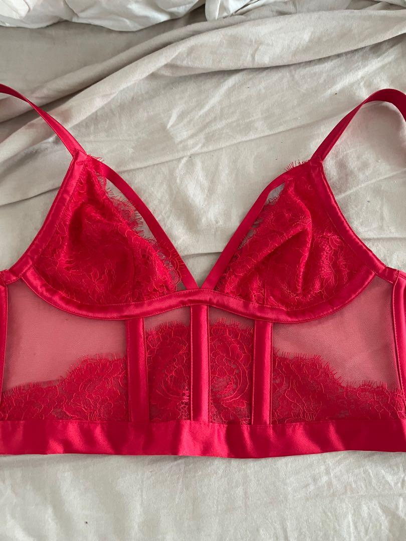 Victoria's Secret red bralette/ bustier, Women's Fashion, New Undergarments  & Loungewear on Carousell