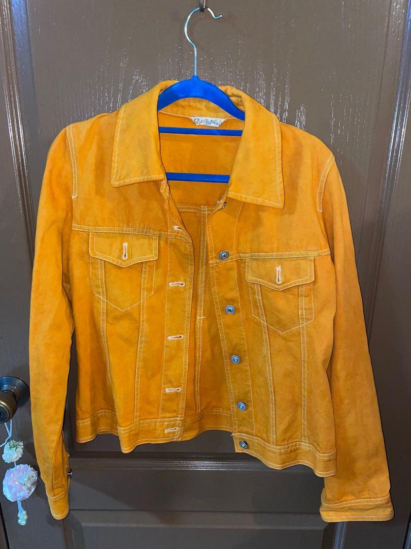 burnt orange denim jacket