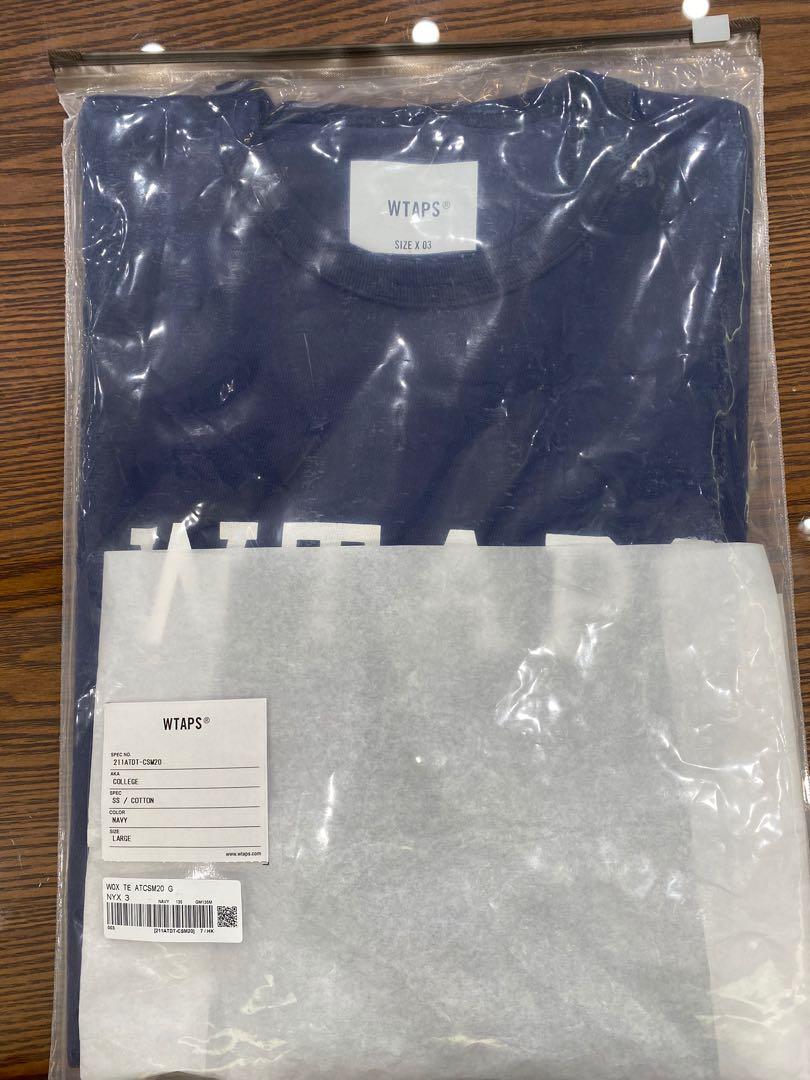 WTAPS 21SS COLLEGE TEE NAVY, 女裝, 上衣, T-shirt - Carousell