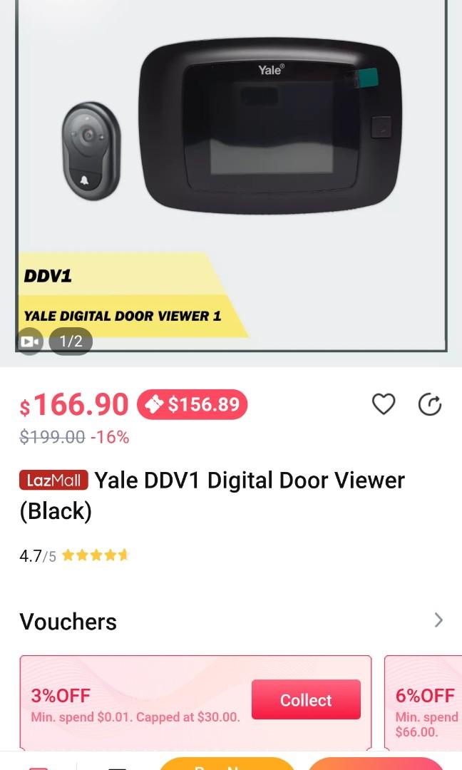 Yale Digital Door Viewer DDV1 *BNIB*, Furniture & Home Living, Security