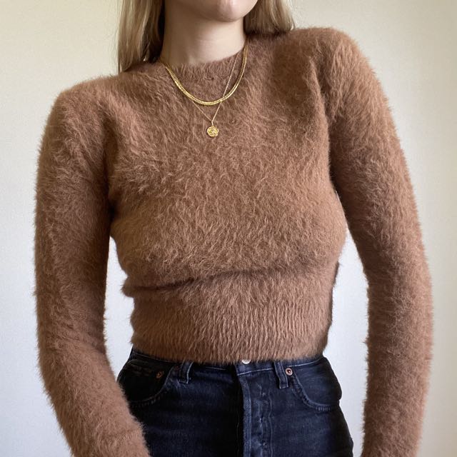 Fuzzy sweater on sale zara