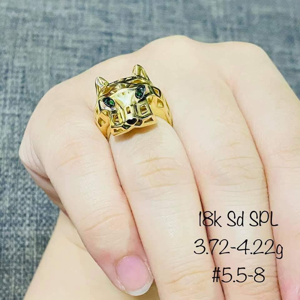 18K Saudi Gold Panther Ring (Category: Rings) located in Manila. Submitted by RealGoldPawnable18K21K24K (Listing ID 1093008776, Image 1). Description: For those interested, Please Read: 🔵 CHECK MY REVIEWS IF YOU DOUBT‼️☺️ 🔴 LEGIT GOLD SELLER w/ DTI Permit Registered📃 ⚫ FYI, All items is based on PER PIECE not Per Gram‼️ ❌ NO MEET UP/NO COD/NO COP ❌ NO CANCELLATION OF ORDER ONCE THE ORDER IS PLACED ❌ ❌ NO RETURN & NO EXCHANGE POLICY‼️ ⚫ PAKI-FI
