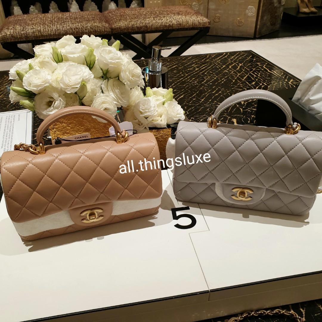 chanel 21p caramel mini rectangular