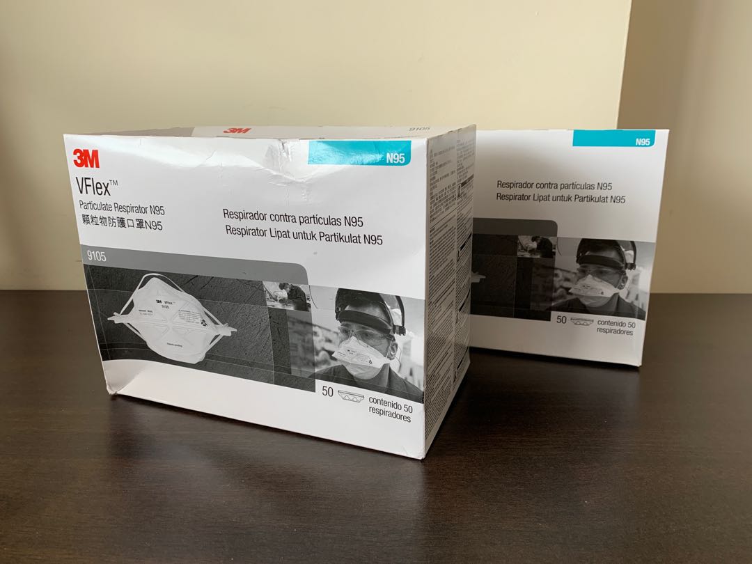 3M Vflex 9105 N95 Mask (Expiry date 2025), Health & Nutrition, Face