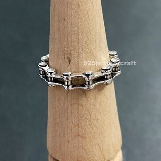 Silver Leather Craft 925 Sterling Silver Bicycle Chain Ring64165157707009110