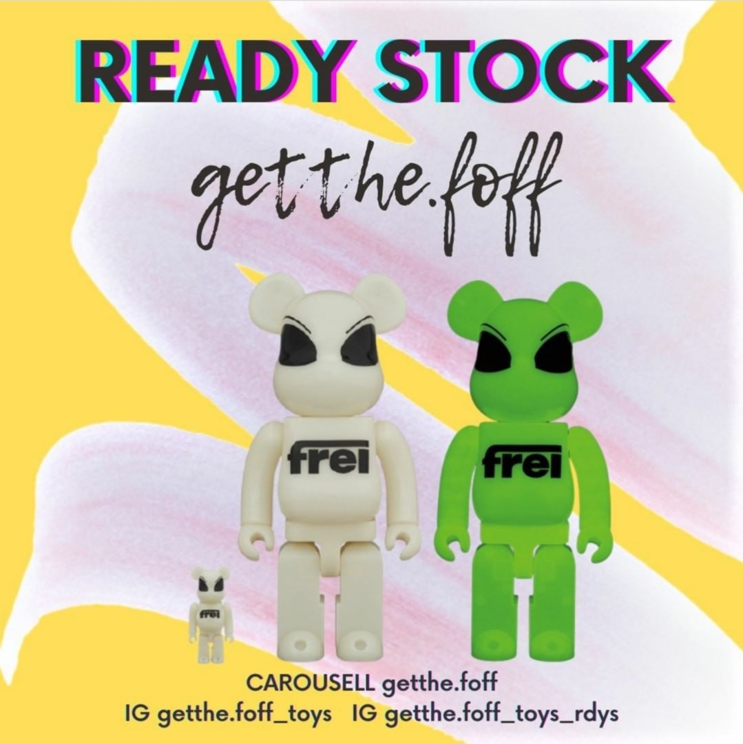 🙀現貨BE@RBRICK BEARBRICK FREI 100% + 400% 外星人夜光, 興趣及遊戲